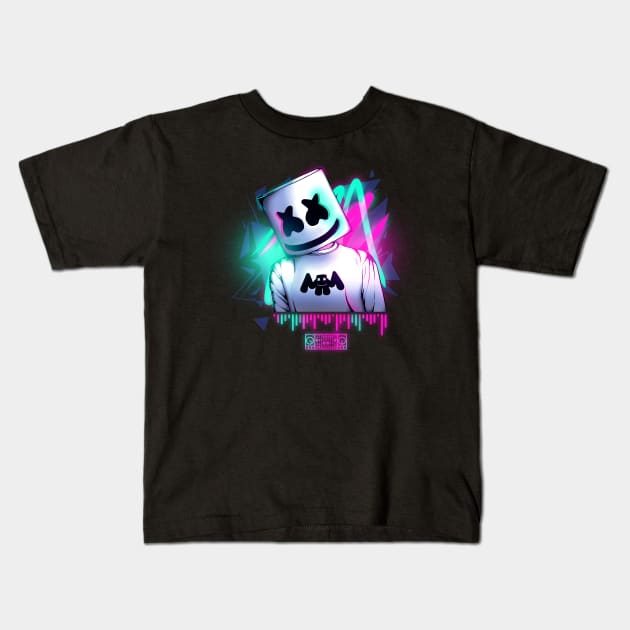Marshmello neon sound Marshmello Kids T Shirt TeePublic